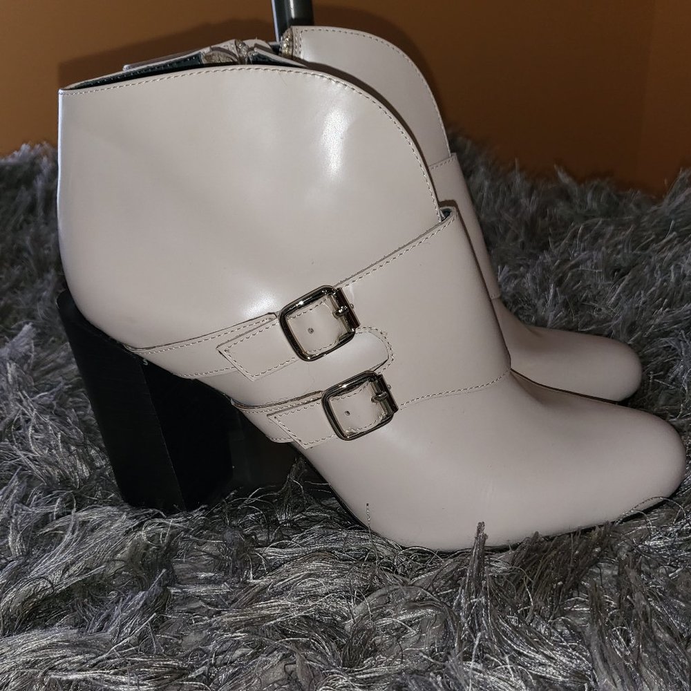JEFFERY CAMPBELL CREAM BOOTIES